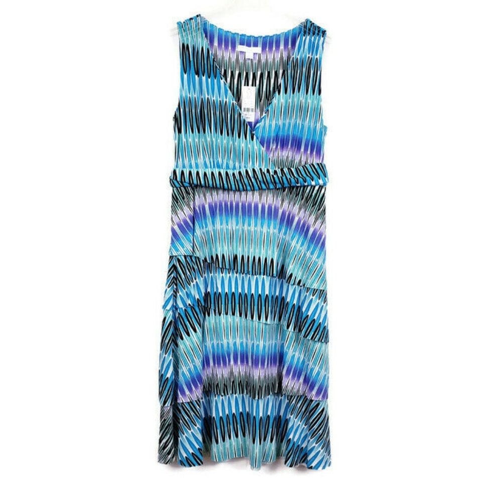 New York & Company Stretch Ruffle Layer Dress M